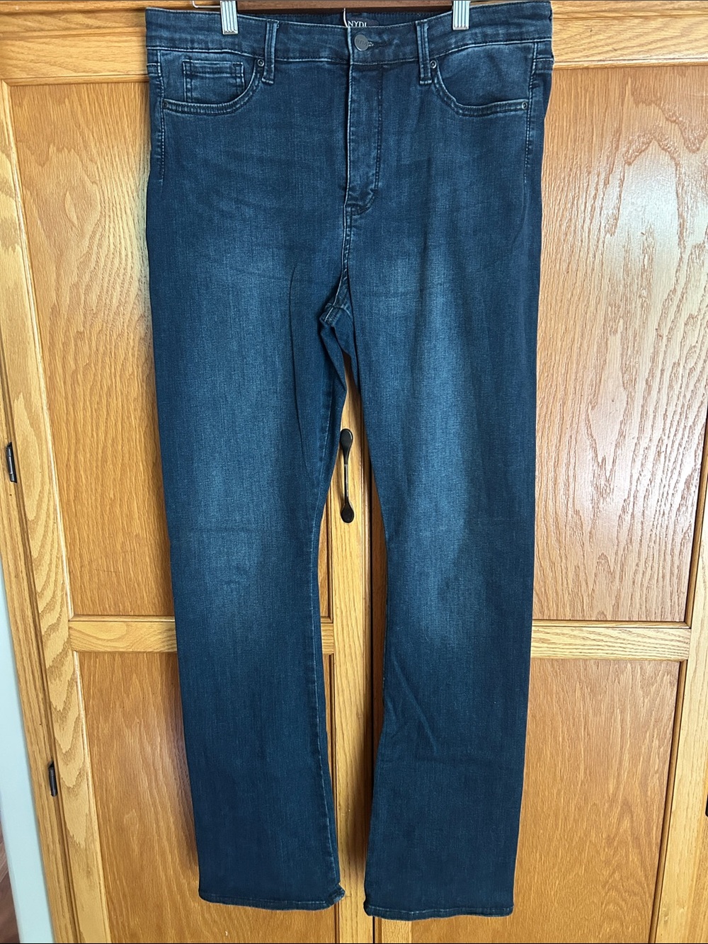 🦋 NYDJ High Rise Slim Bootcut Precious Jeans in Dark Indigo size 12 Long